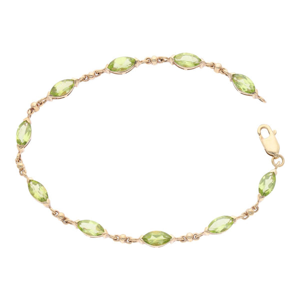9ct Gold and Peridot Bracelet