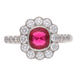 Spinel and Diamond Cluster Ring