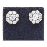 Antique 18ct Gold and Diamond Cluster Stud Earrings