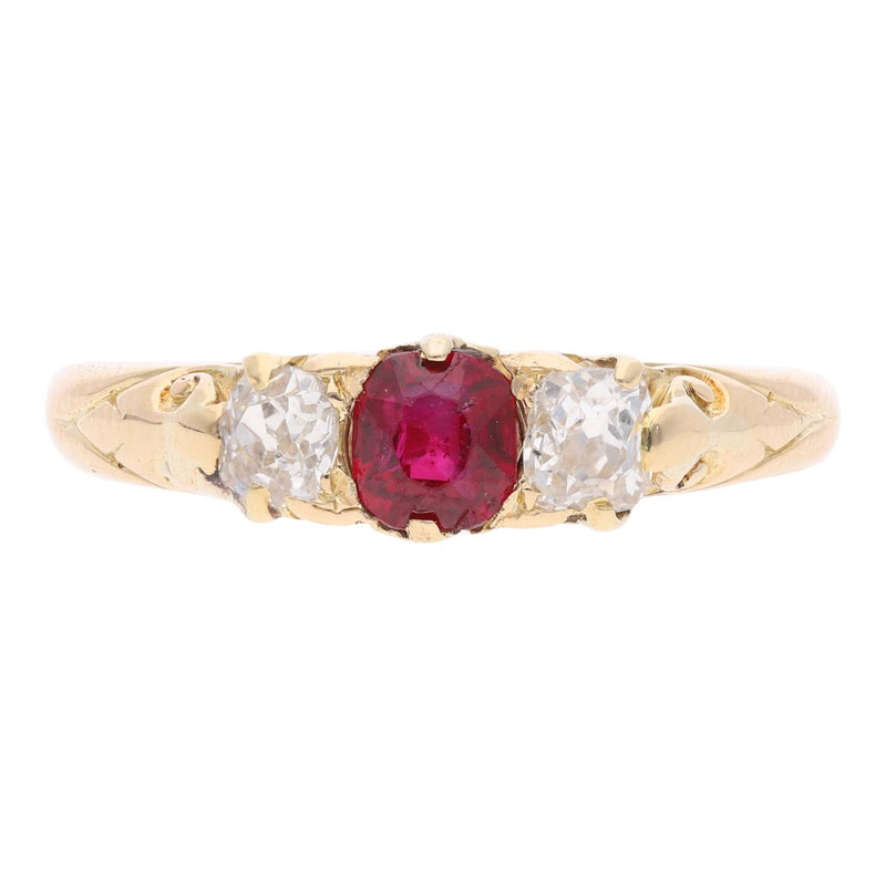 18ct Burmese Ruby and Diamond Ring