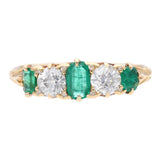 18ct Gold Emerald and Diamond Ring