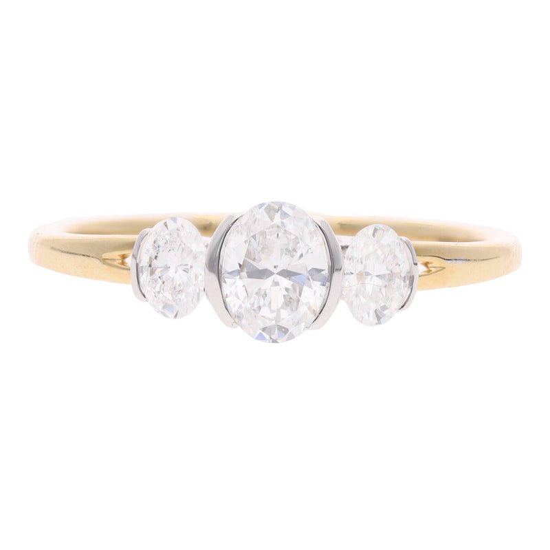 18ct Gold and Diamond Three Stone Ring
