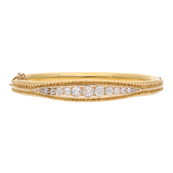 Antique 15ct Diamond Bangle