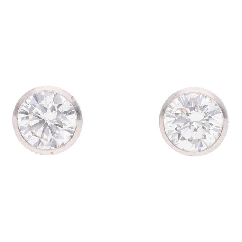 Platinum and Diamond Stud Earrings