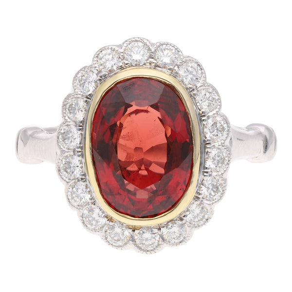 18ct Spinel and Diamond Cluster Ring