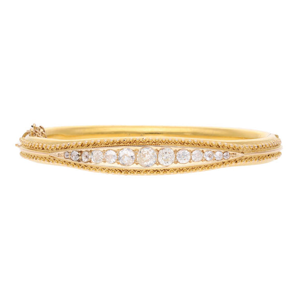 Antique 15ct Diamond Bangle