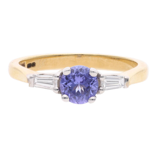 18ct Gold Tanzanite and Diamond Ring