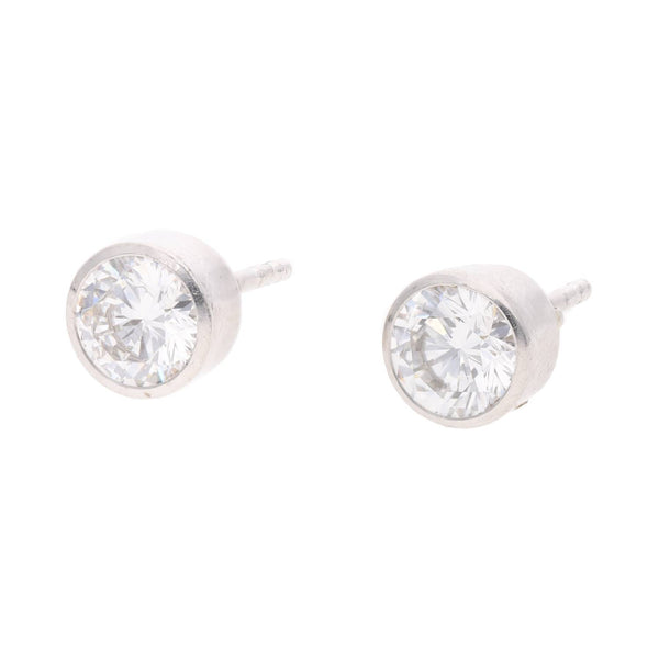 Platinum and Diamond Stud Earrings