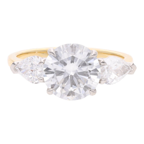 18ct Gold Platinum and Diamond Three Stone Ring