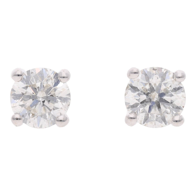 18ct White Gold and Diamond Stud Earrings