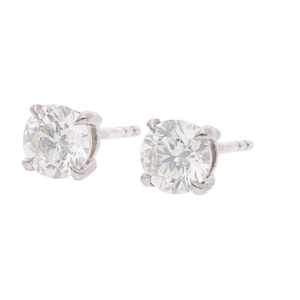 Platinum and Diamond Stud Earrings