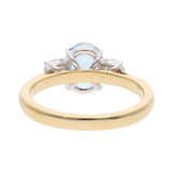 18ct Gold Aquamarine and Diamond Ring