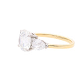 18ct Gold Platinum and Diamond Three Stone Ring