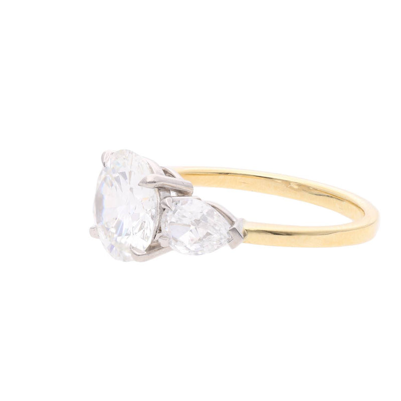 18ct Gold Platinum and Diamond Three Stone Ring
