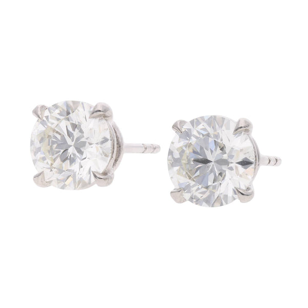 Platinum and Diamond Stud Earrings