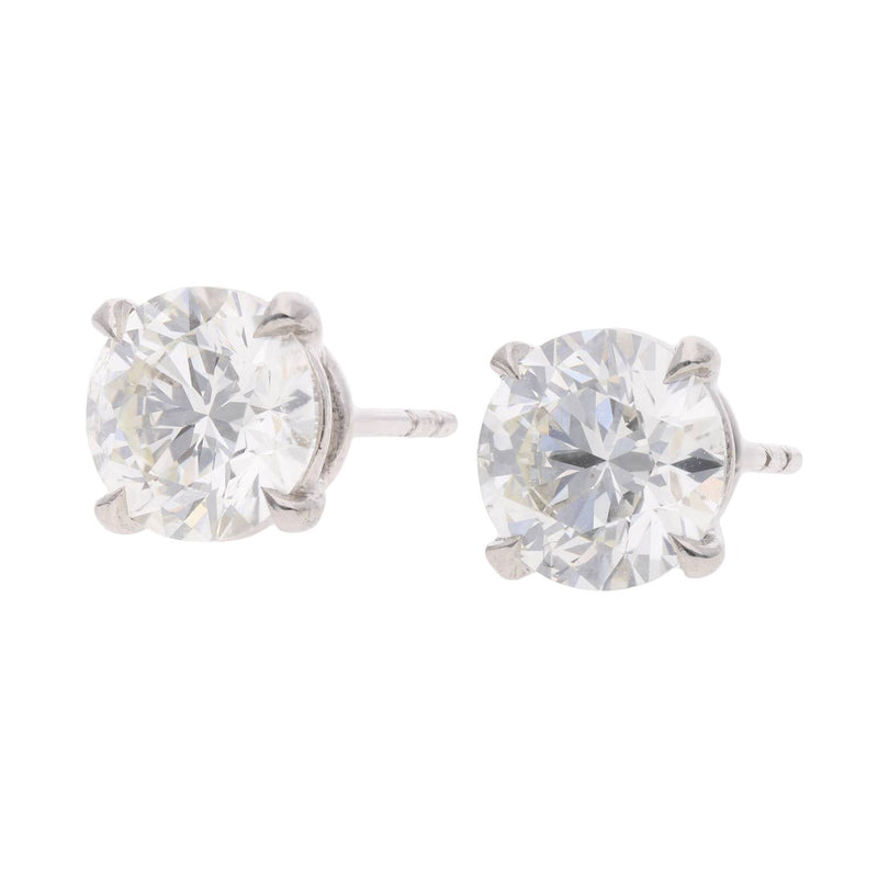 Platinum and Diamond Stud Earrings
