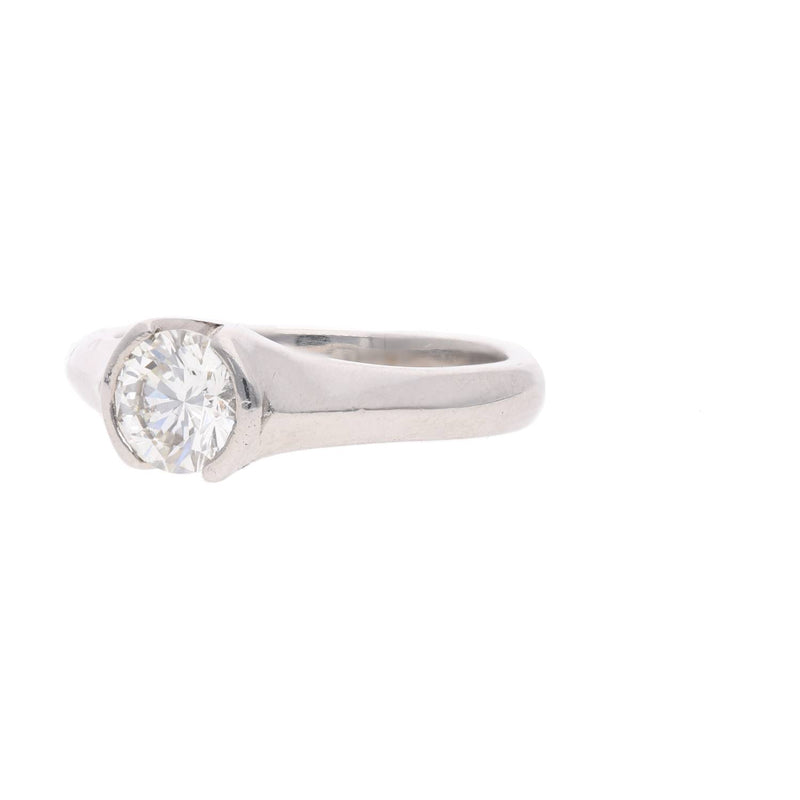 Platinum and Diamond Single Stone Ring