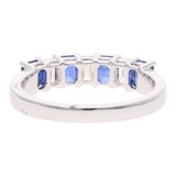 18ct White Gold Sapphire and Diamond Ring
