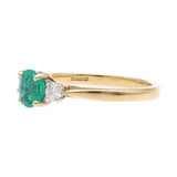 18ct Gold Emerald and Diamond Ring