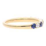 18ct Gold Sapphire and Diamond Half Eternity Ring