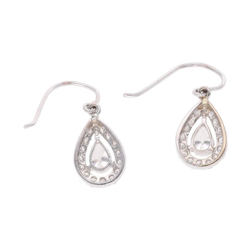18ct White Gold and Diamond Tear Drop Earrings