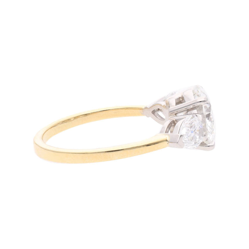 18ct Gold Platinum and Diamond Three Stone Ring