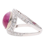 18ct White Gold Ruby and Diamond Ring
