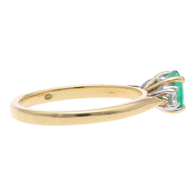 18ct Gold Emerald and Diamond Ring