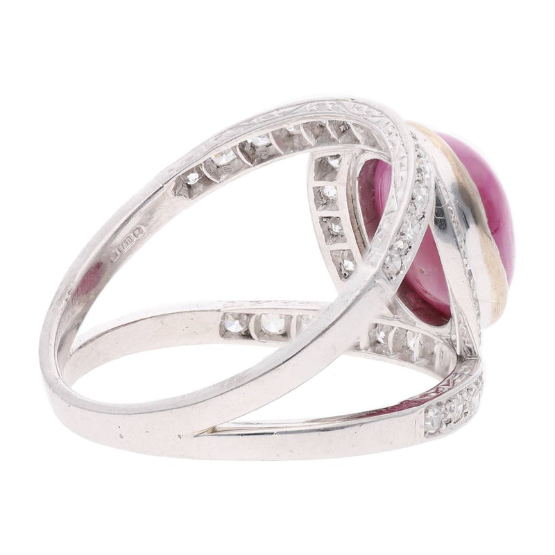 18ct White Gold Ruby and Diamond Ring