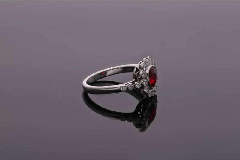 Spinel and Diamond Cluster Ring