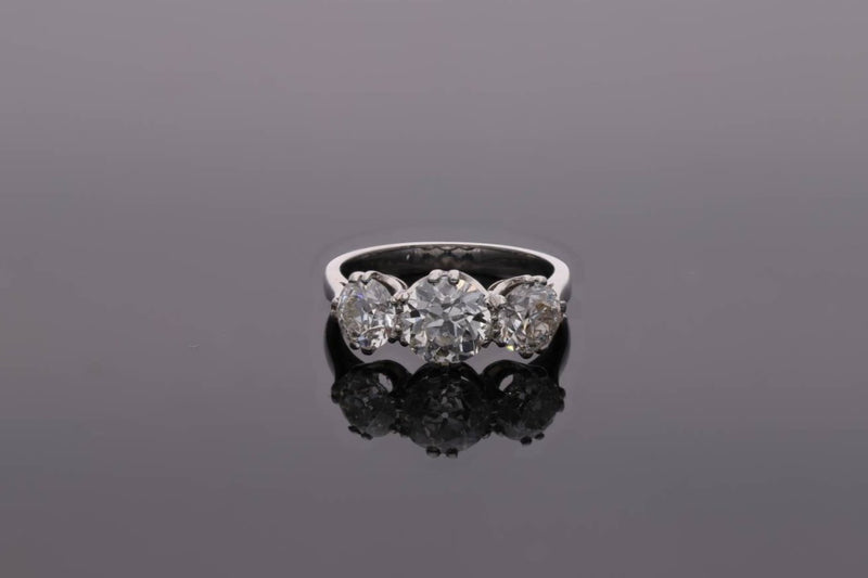 Platinum Diamond Three Stone Ring