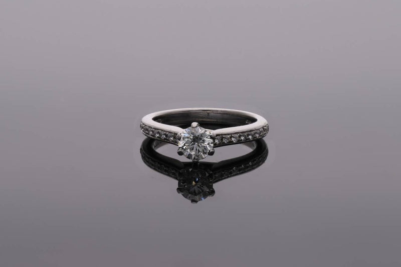 Platinum and Diamond Solitaire Ring