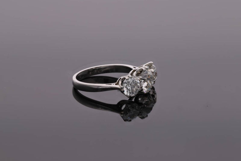 Platinum Diamond Three Stone Ring