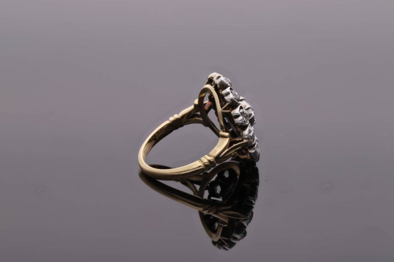 Victorian 18ct Gold and Diamond Cluster Ring