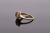Ruby and Diamond Cluster Ring.