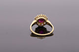 Ruby and Diamond Cluster Ring.