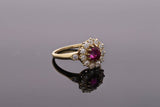 Ruby and Diamond Cluster Ring.