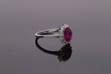 18ct White Gold Ruby and Diamond Cluster Ring