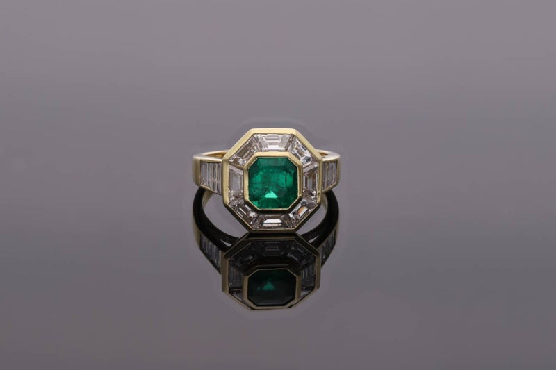 Emerald and Diamond Ring