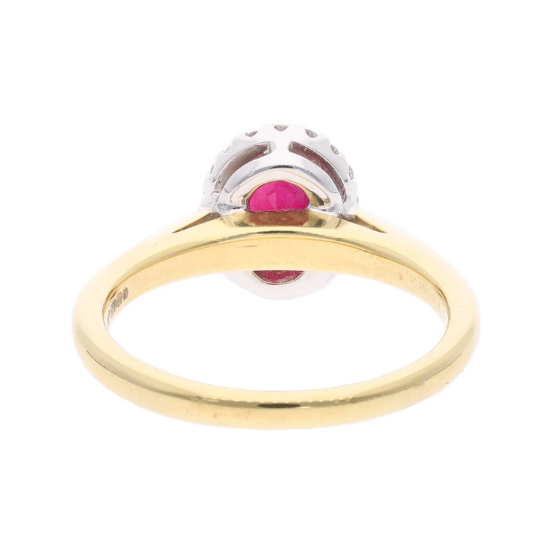 Ruby and Diamond Cluster Ring