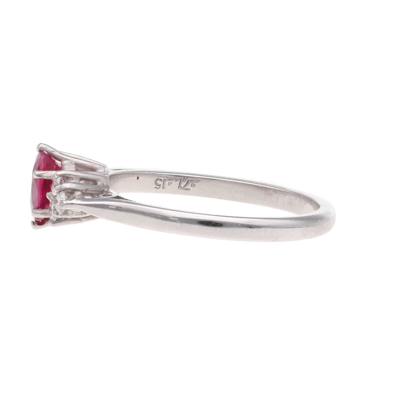18ct White Gold Ruby and Diamond Ring