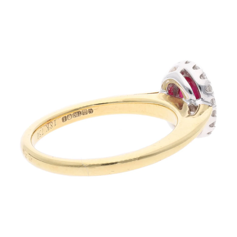 Ruby and Diamond Cluster Ring