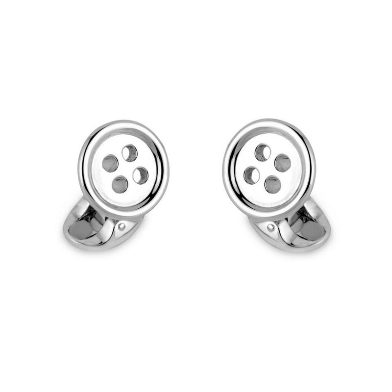 Deakin & Francis Silver Button Cufflinks