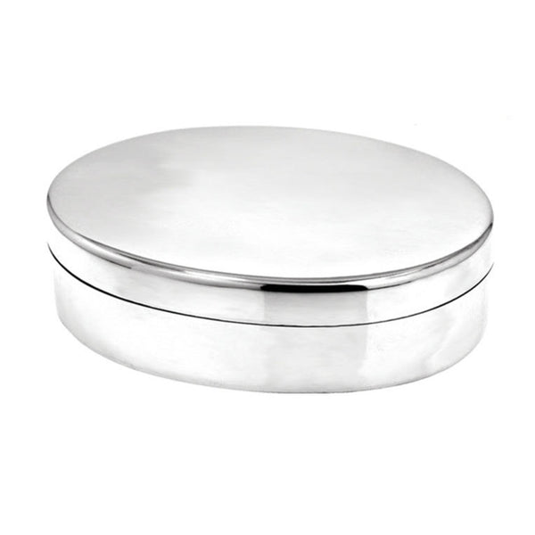 Pewter Oval Trinket Box
