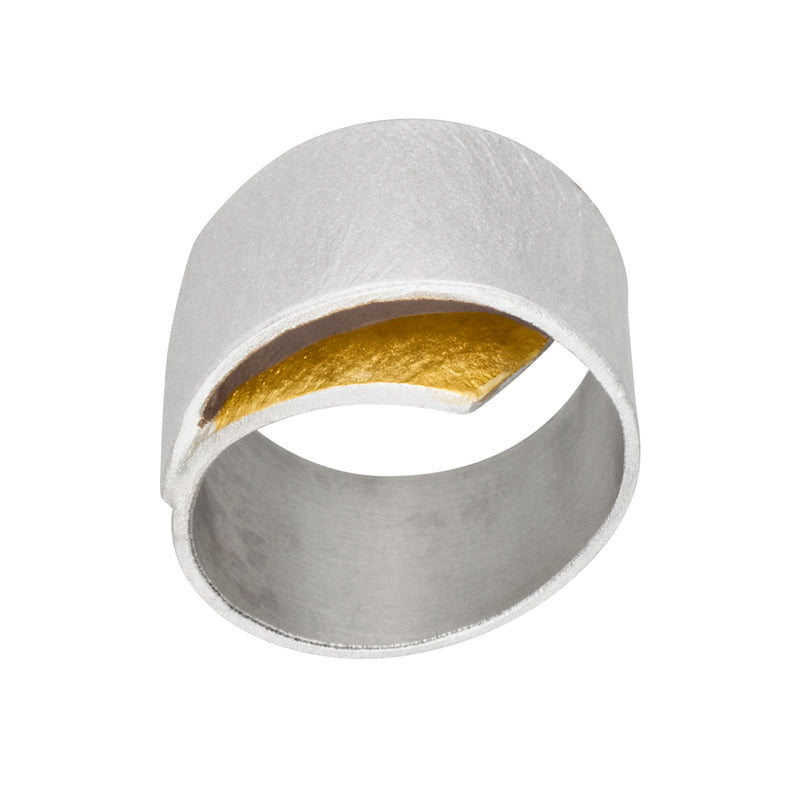 MANU SILVER & GOLD RING