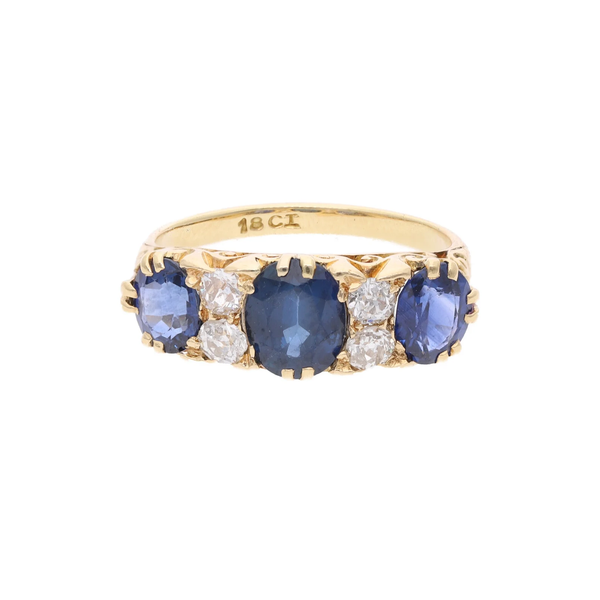 18ct Gold Sapphire and Diamond Ring