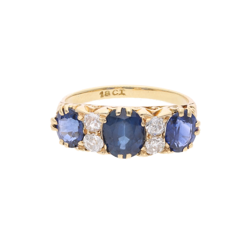 18ct Gold Sapphire and Diamond Ring