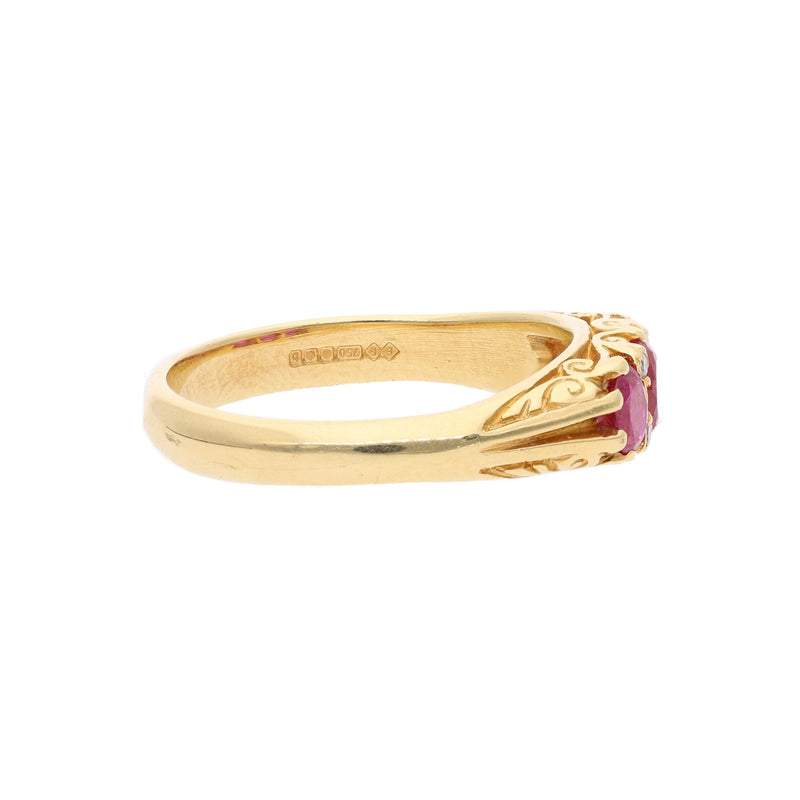 18ct Gold Ruby and Diamond Ring