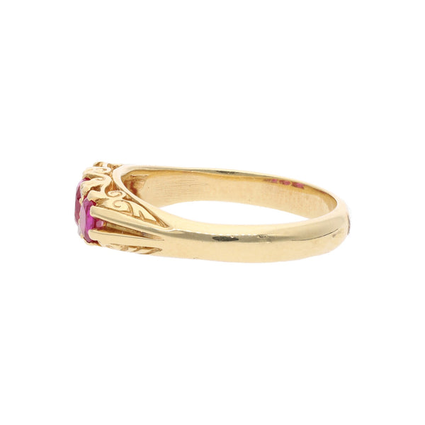18ct Gold Ruby and Diamond Ring