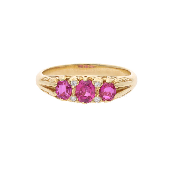 18ct Gold Ruby and Diamond Ring